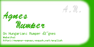 agnes mumper business card